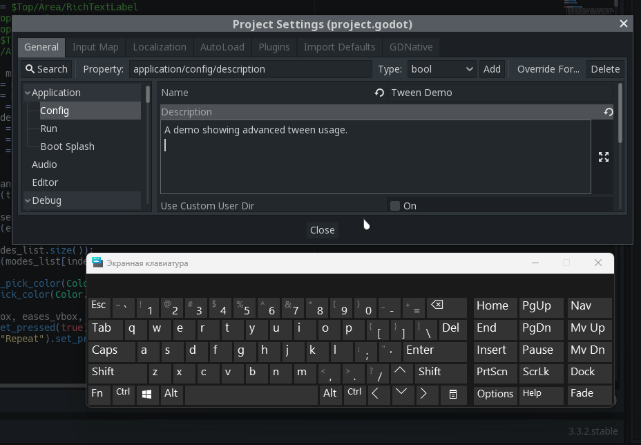 Can't type in Project Settings with onscreen keyboard · Issue #68857 ...