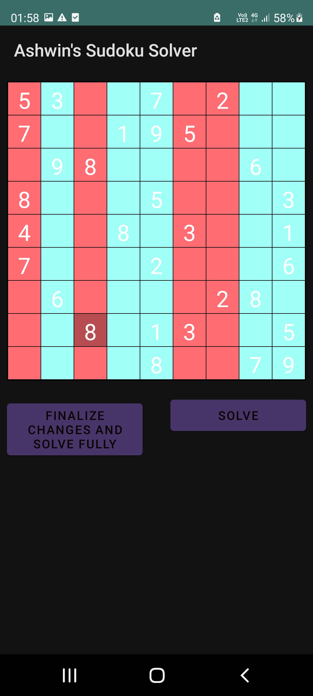 GitHub - AshwinRamachandran2002/SudokuSolverApp: Android App that ...