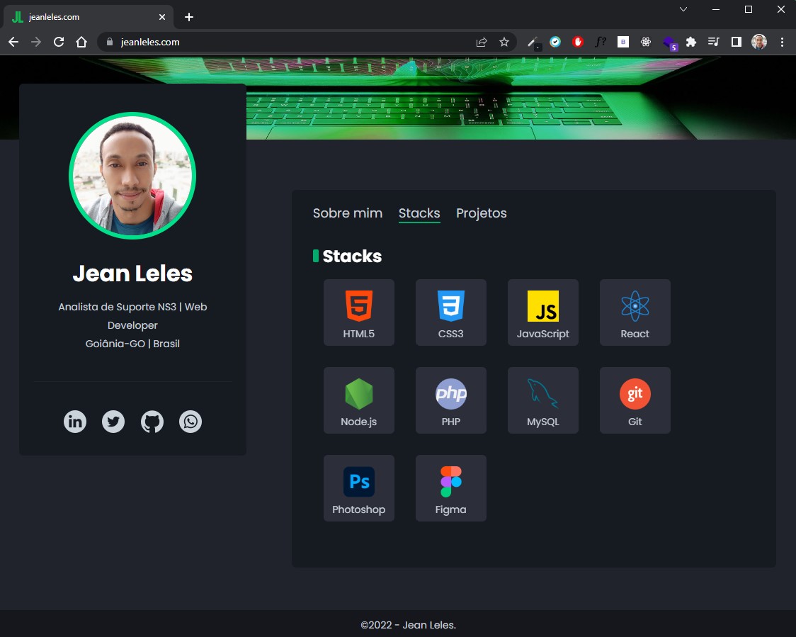 GitHub - jeanleles/jeanleles_portfolio: Meu site portfólio, onde falo ...
