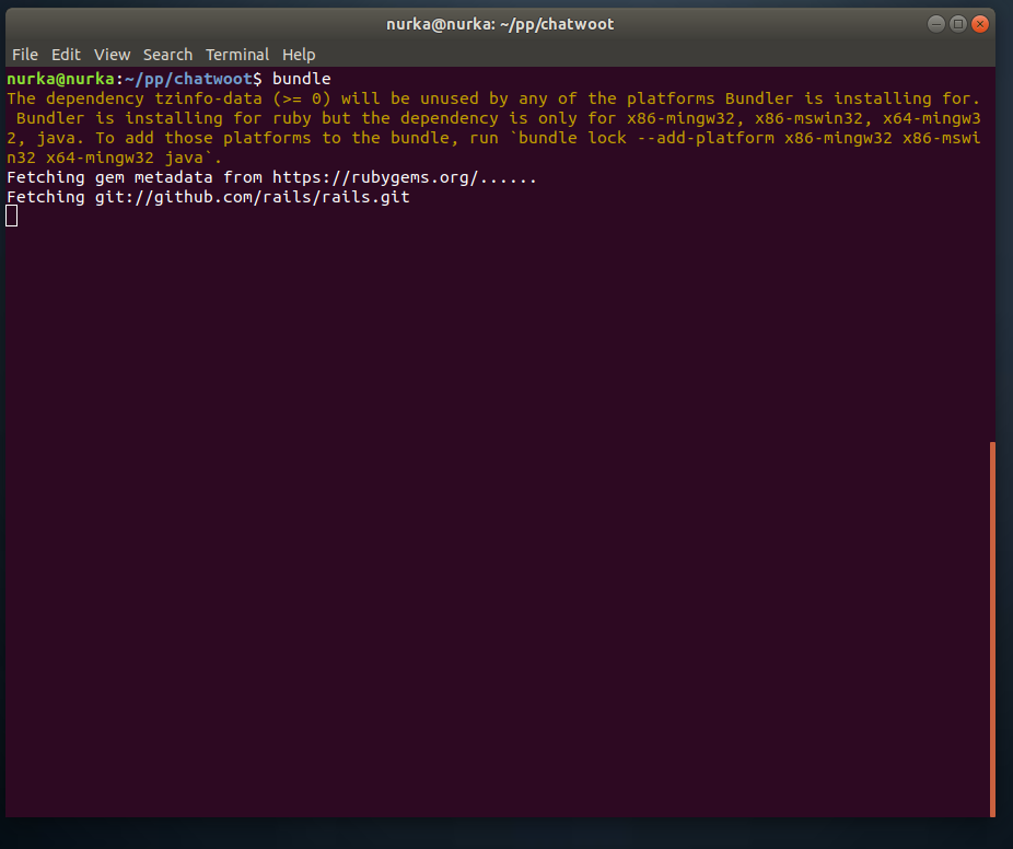 Stuck at bundle install · Issue #171 · chatwoot/chatwoot · GitHub