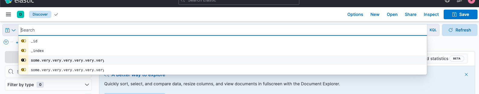 KQL typeahead missing description · Issue #128482 · elastic/kibana · GitHub