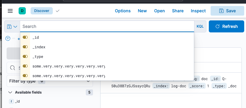 KQL typeahead missing description · Issue #128482 · elastic/kibana · GitHub