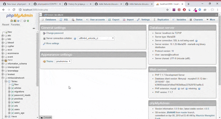 Copy table keeps showing "loading..." -- When no row is selected ...