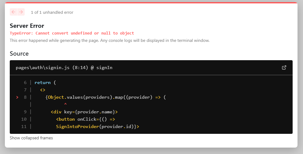 Error when trying to make a signin page · nextauthjs next-auth ...