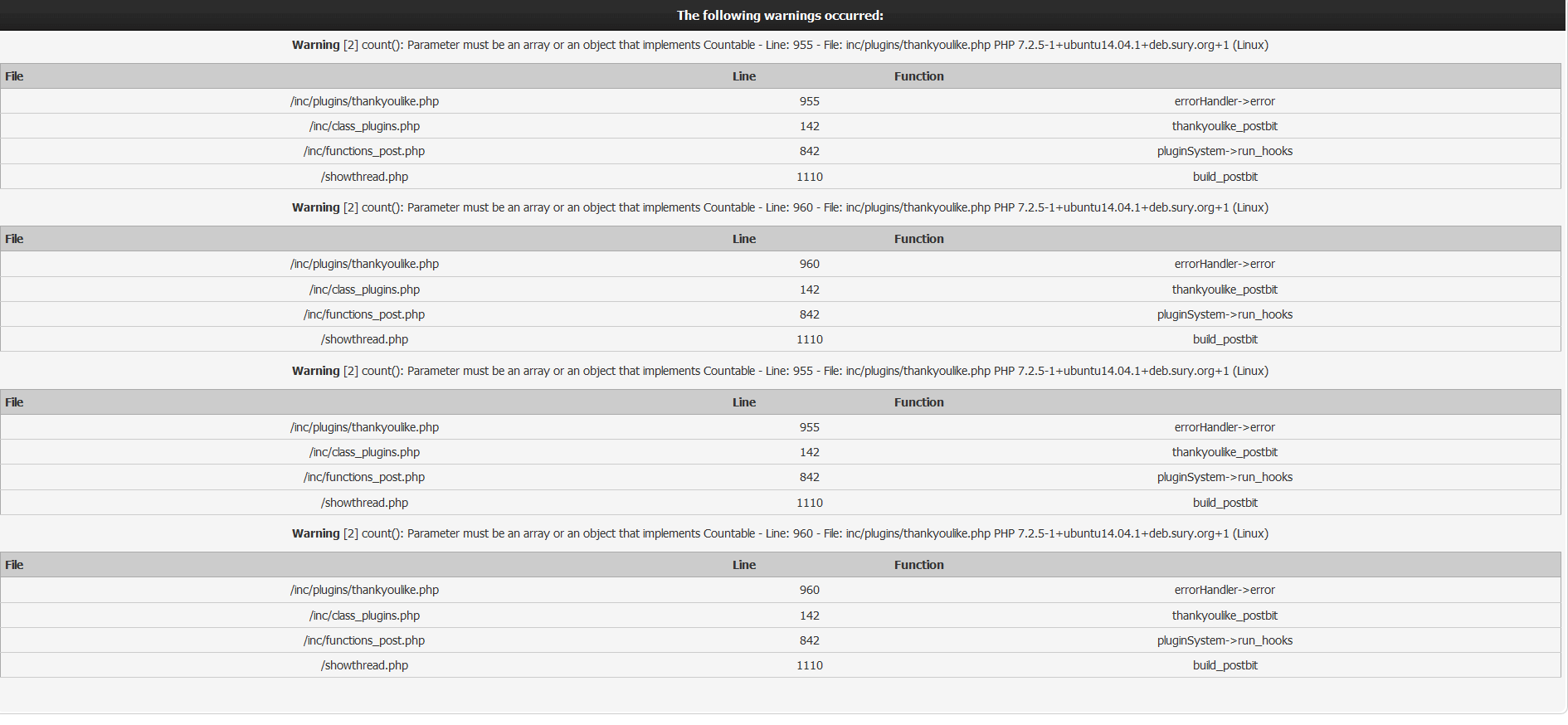 PHP 7.2 support - count() must be changed · Issue #175 · mybbgroup ...