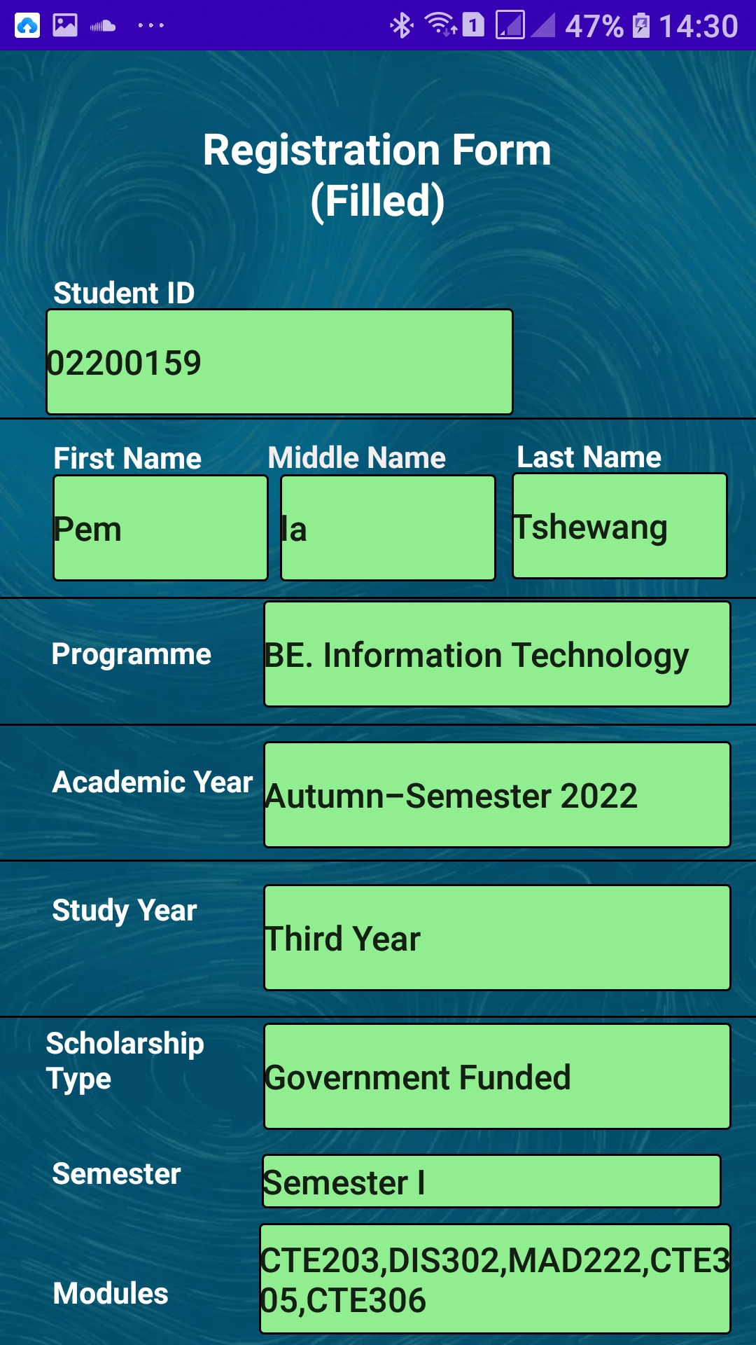 GitHub - pemtshewang/RegistrationForm: Android Studio Built using Java