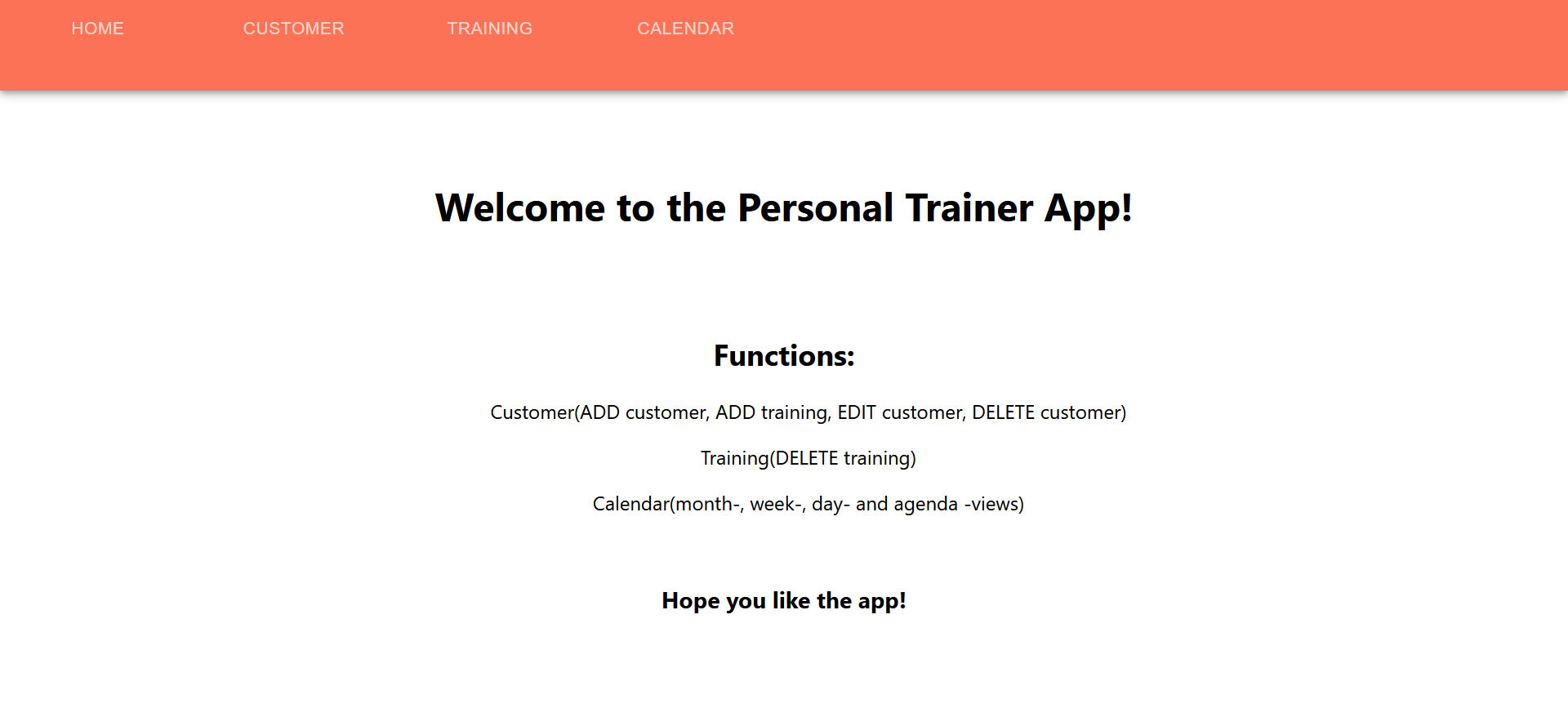 GitHub - DanielTarsalainen/PersonalTrainerApplication · GitHub