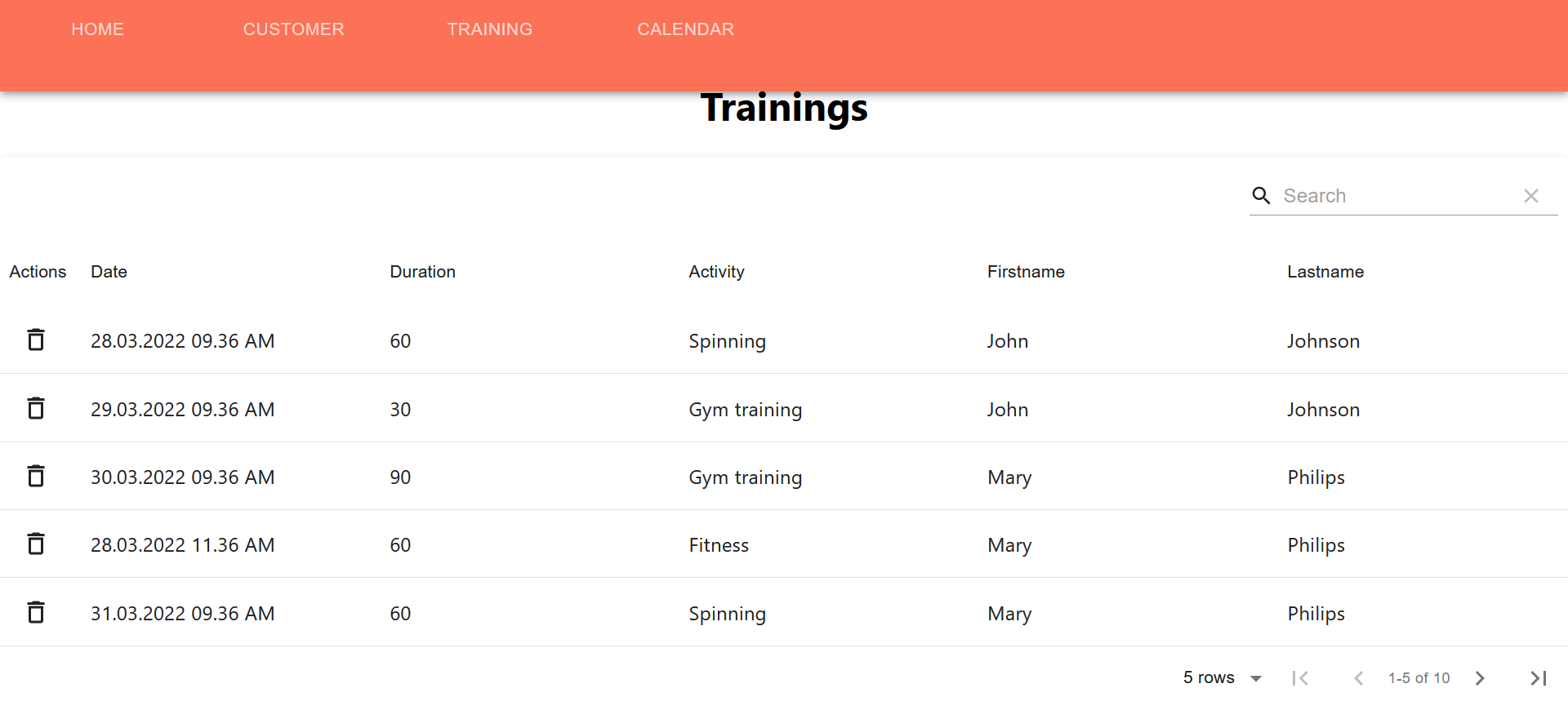 GitHub - DanielTarsalainen/PersonalTrainerApplication