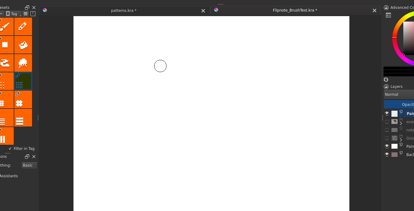 Help needed with custom Flipnote style pattern brushes · Issue 4229