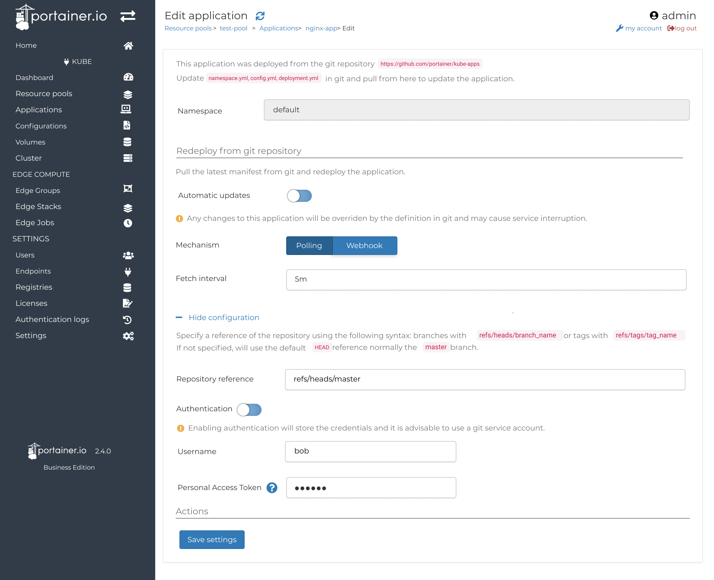 Support automated sync for Kubernetes Applications via Git · Issue ...