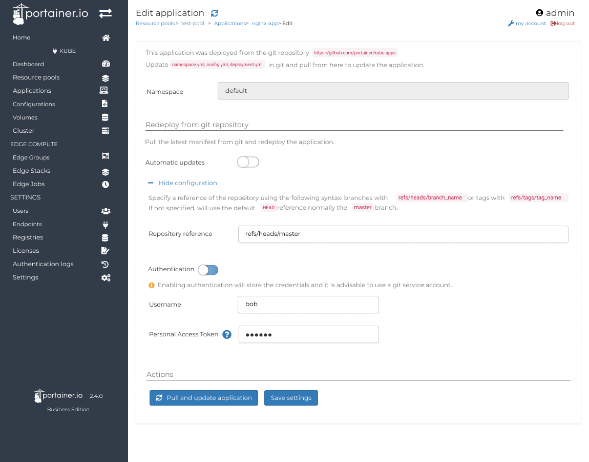 Support automated sync for Kubernetes Applications via Git · Issue ...
