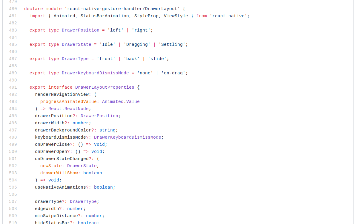 DrawerLayoutProperties interface is Missing StyleProp on NPM · Issue ...