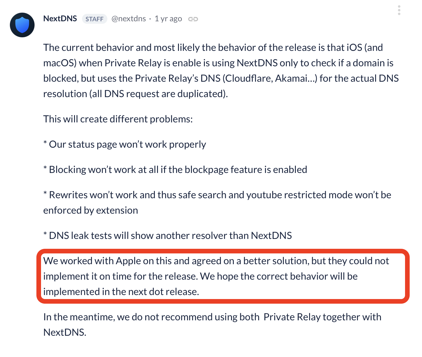 iCloud Private Relay bypasses "Enforce Safesearch" · Issue 801