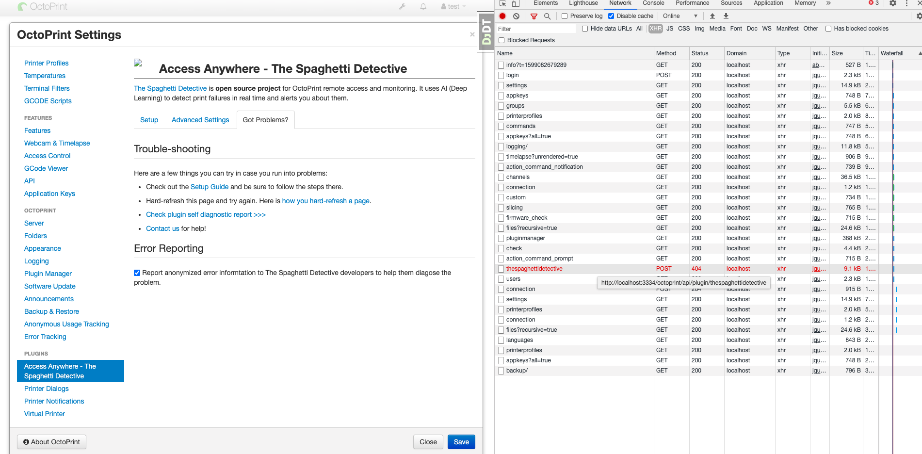 URL for TSD plugin api call is missing {printer_id} when proxied ...