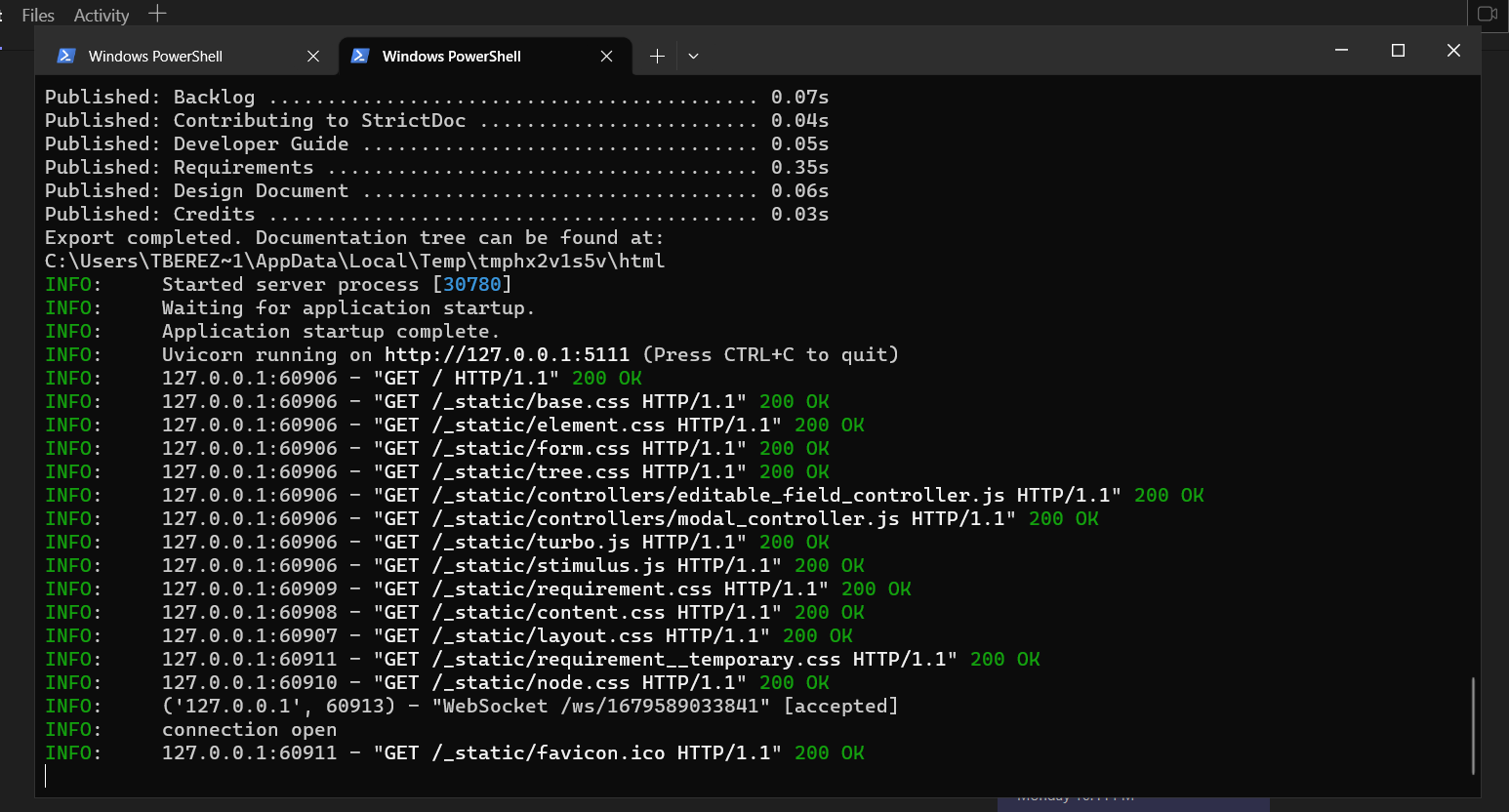 strictdoc server temp file permission denied on Windows 10 · Issue