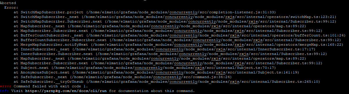 Can't rebuild Frontend with yarn start · Issue #31732 · grafana/grafana ...