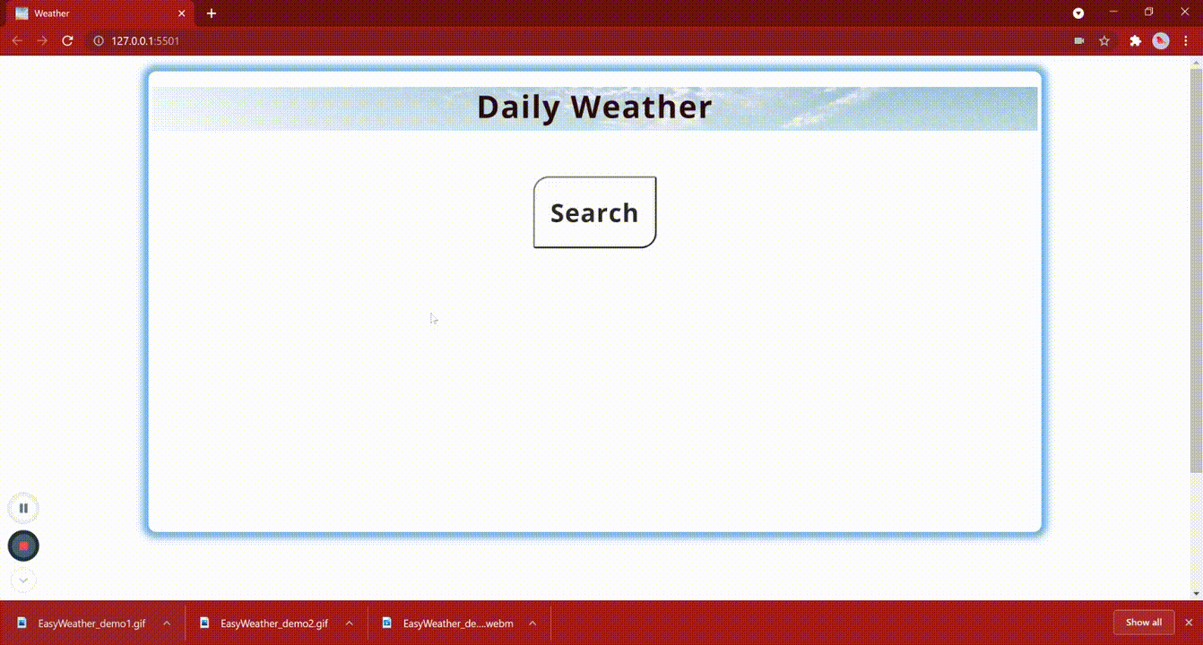 GitHub - LilianBob/EasyWeather: A simple weather app created using ...
