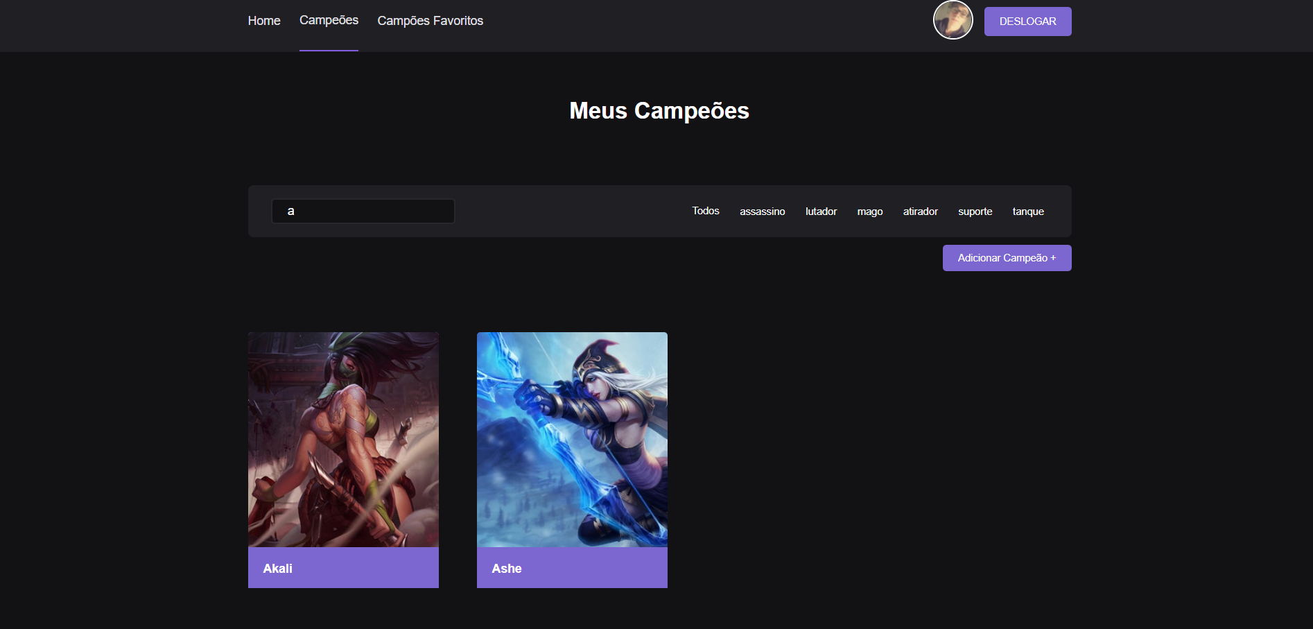 GitHub - abreujpedro/REACT-league-of-legends
