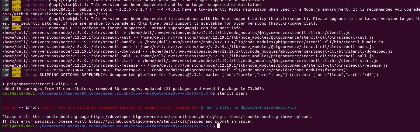 install stencil cli