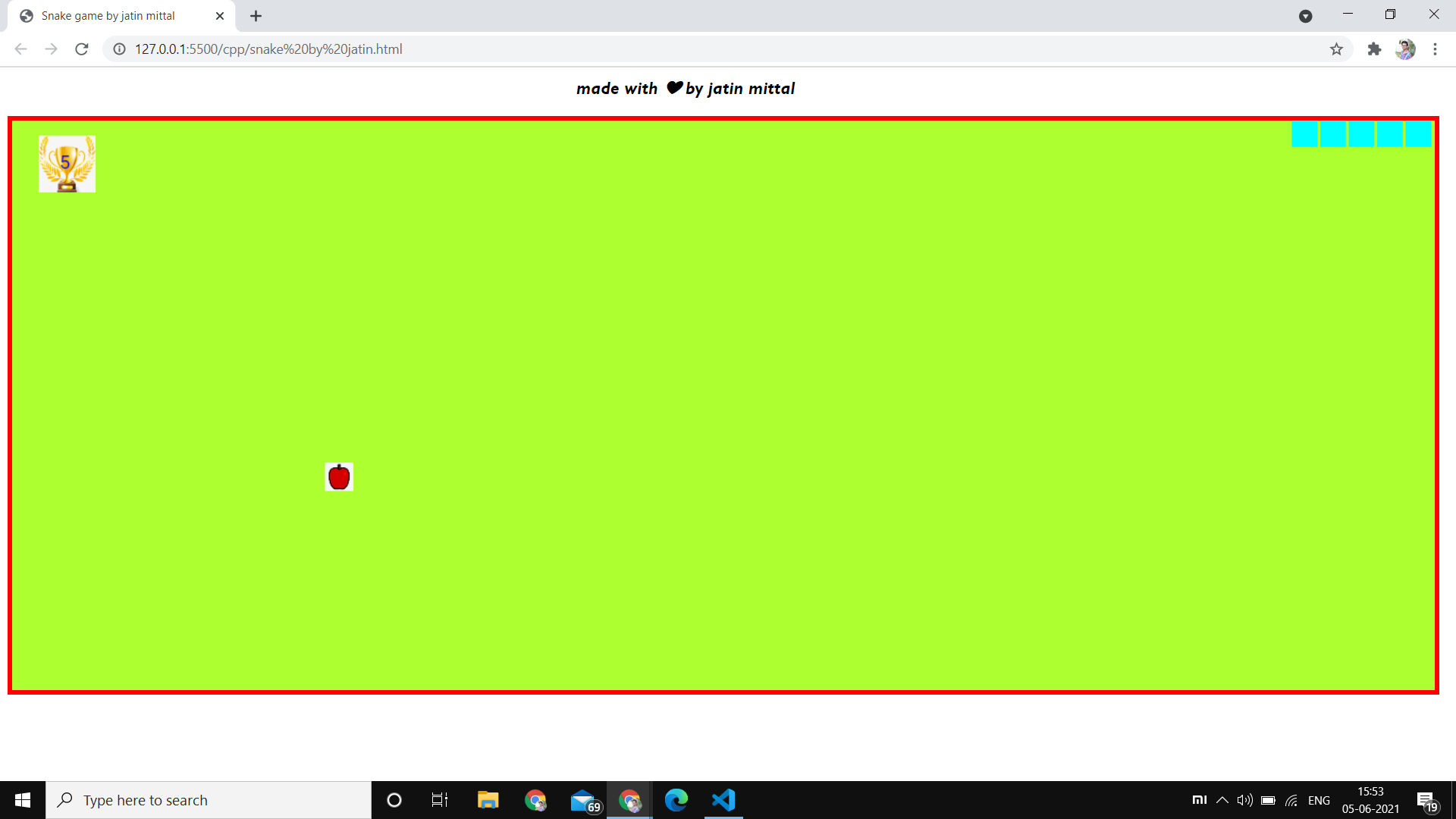 GitHub - jatin-mittal/snake-game: This game is using OOPs concept . I ...