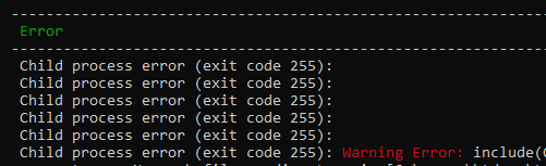 Parallel option error - Failed to open stream: No such file or ...