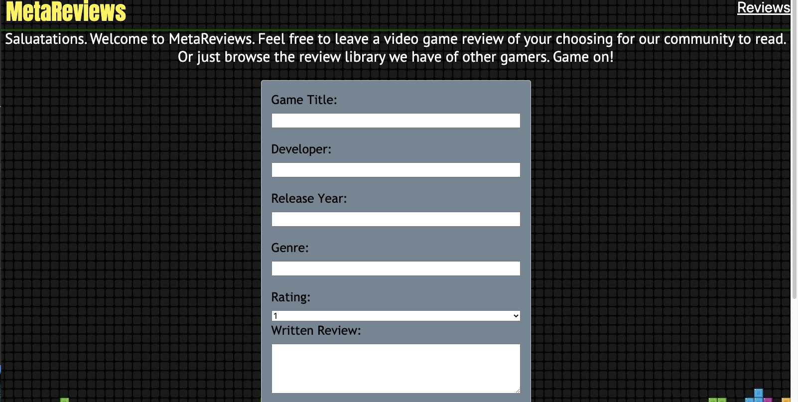 GitHub - tyler-ray90/game-review