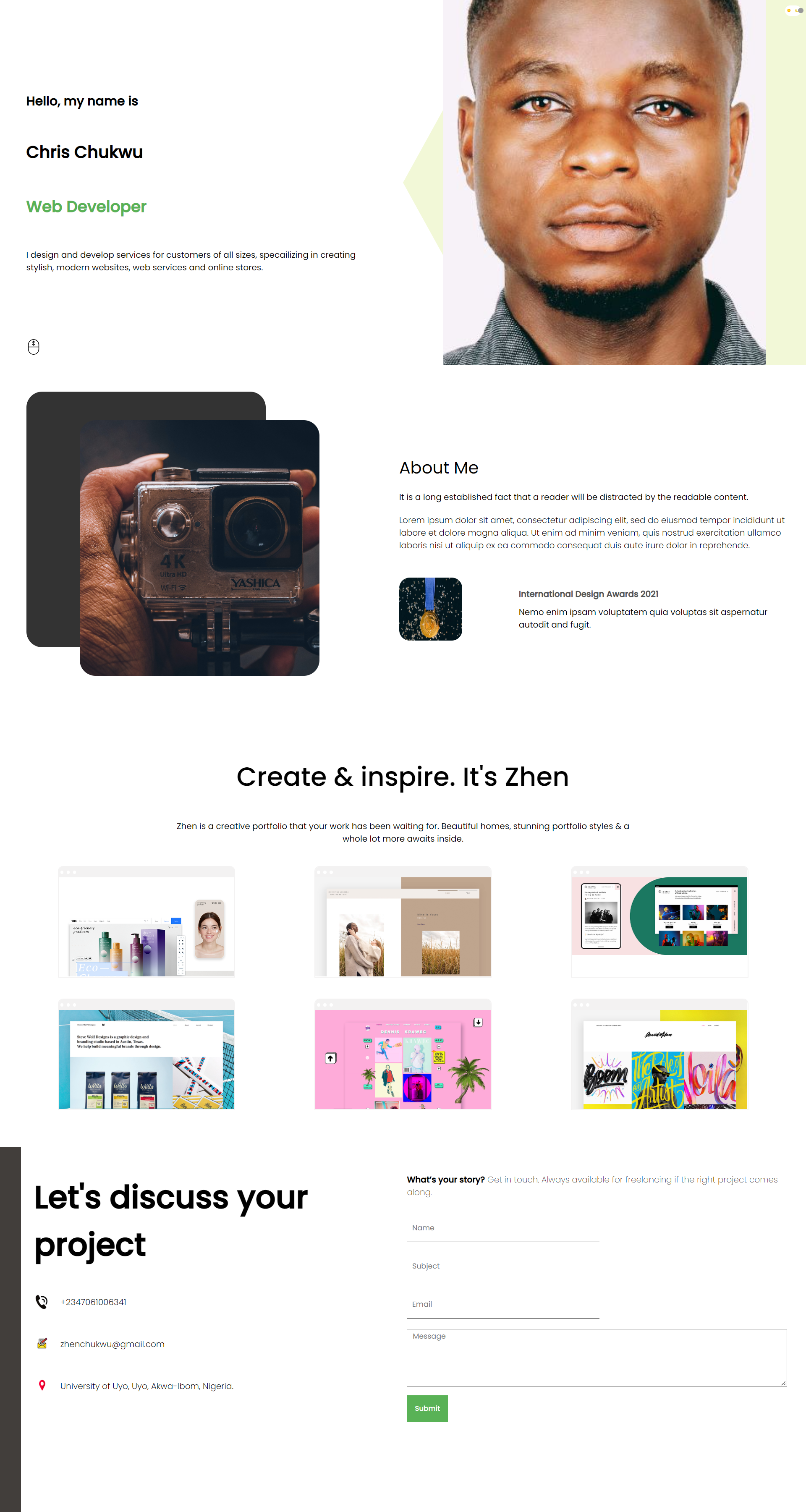 GitHub - zhenchukwu/portfolio-site
