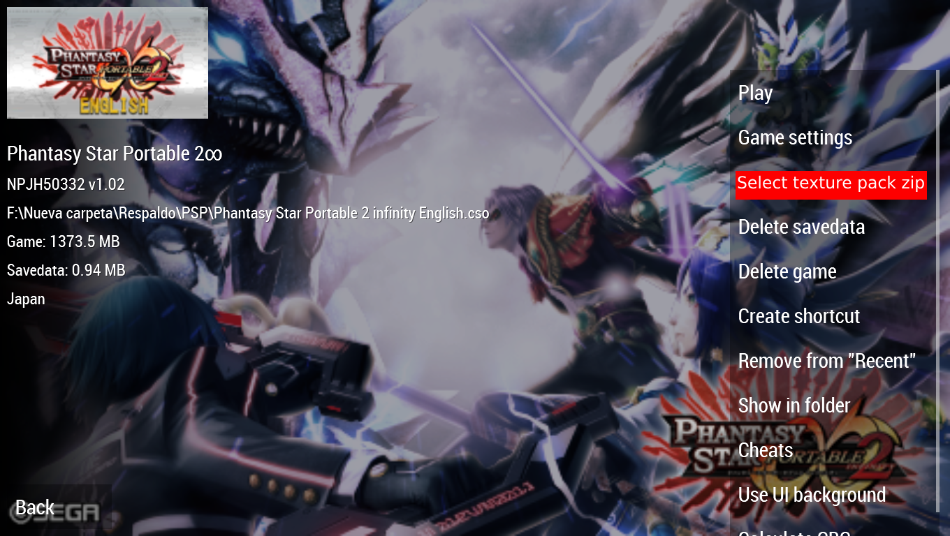 Select Texture pack ZIP on GameSettings · Issue 18187 · hrydgard