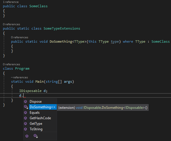 C# intellisense suggesting invalid generic methods · Issue #37794 ...