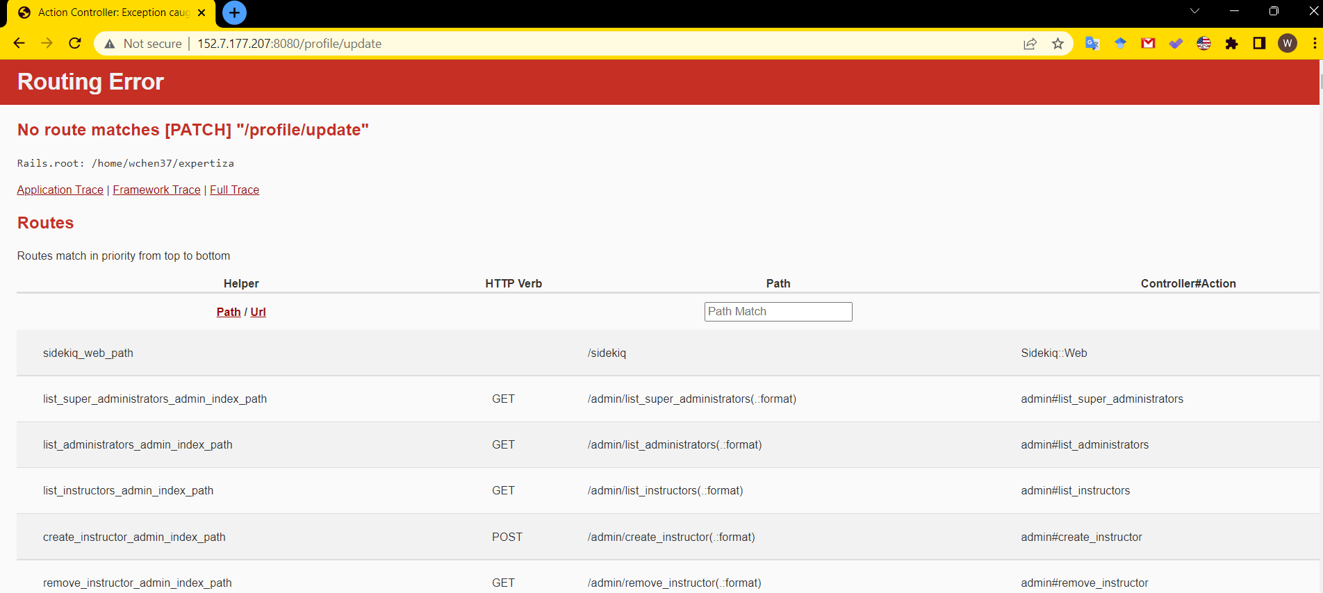 No route error when editting timezone in user profile · Issue #2488 ...