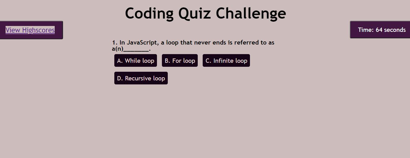 GitHub - Faizila/Code-Quiz: A fun quiz activity to see how much user ...