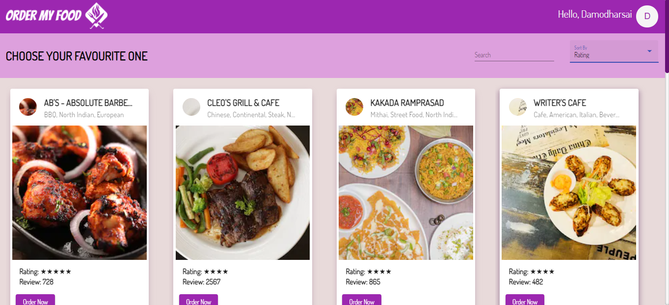 GitHub - Damodharsai/Ordering-Food