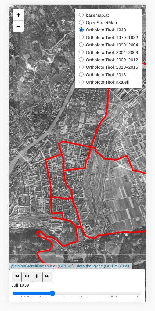 Screenshot of zeitlinie.tmb.at