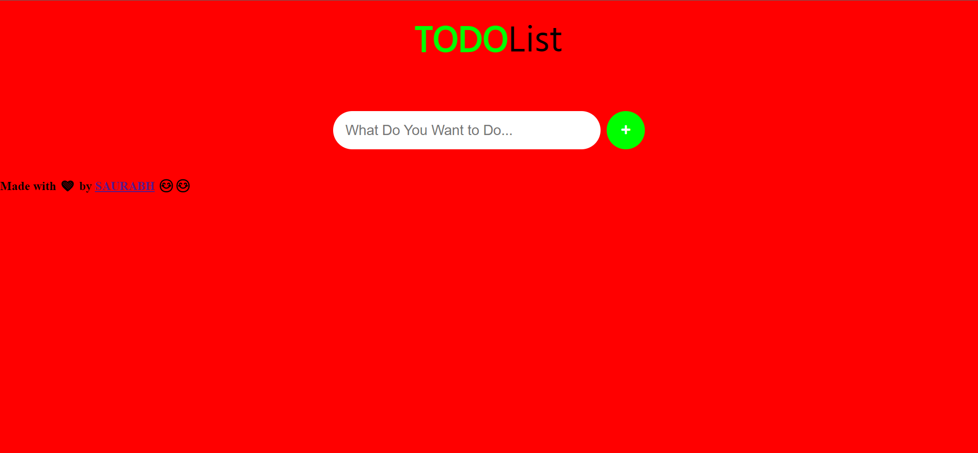 GitHub SaurabhAniket TODO LIST