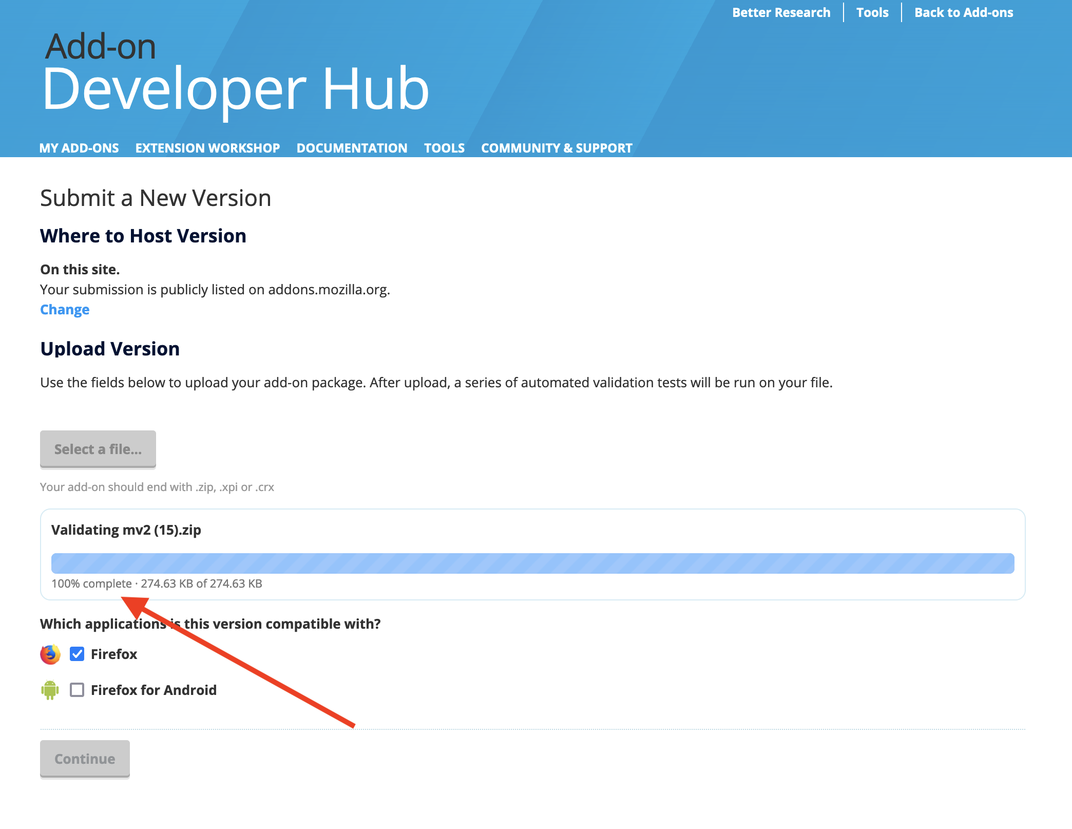 Add on uploader not completing · Issue 1481 · mozilla/addons · GitHub