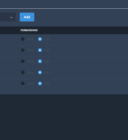 Permissions radio buttons not visible in dark mode · Issue 1029