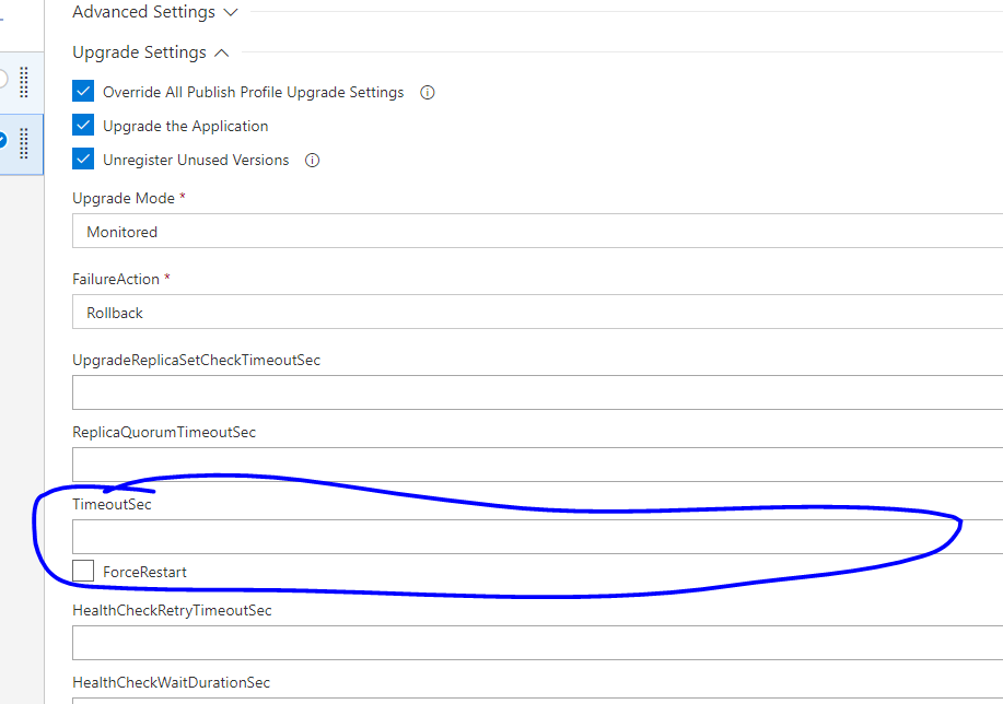 Service fabric upgrade timeout failure shows wrong error message · Issue 6761 · microsoft/azure