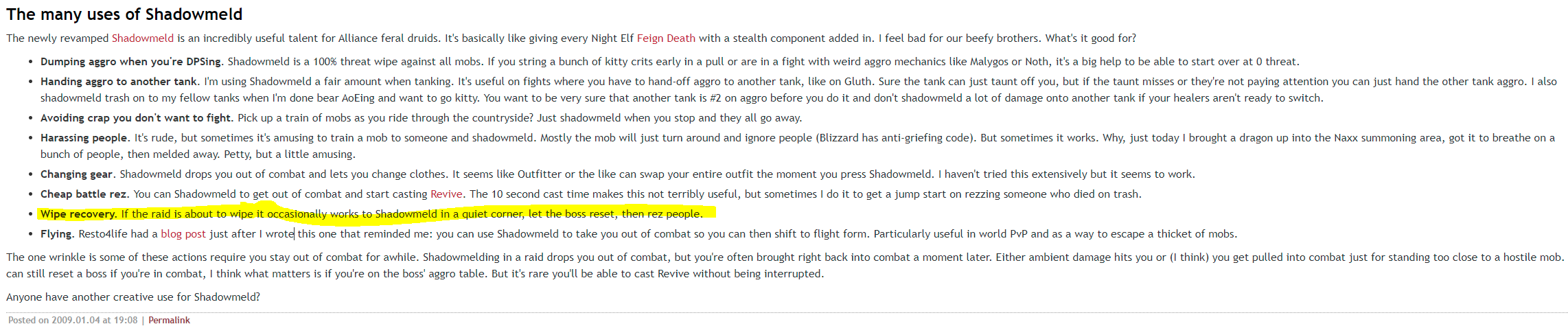 [Spell] Shadowmeld · Issue #752 · Stormforge-gg/Bugtracker-Fordring ...