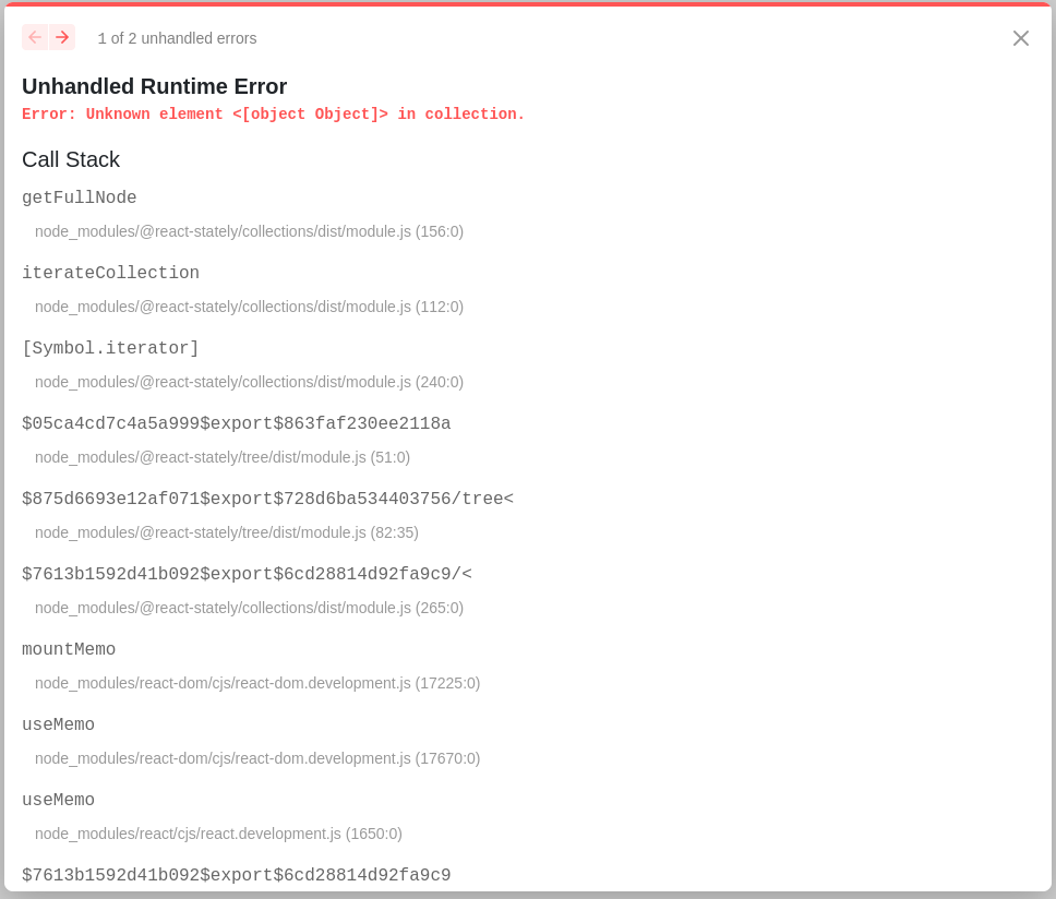 [BUG] - Unknown element in collection in Components/Dropdown · Issue ...