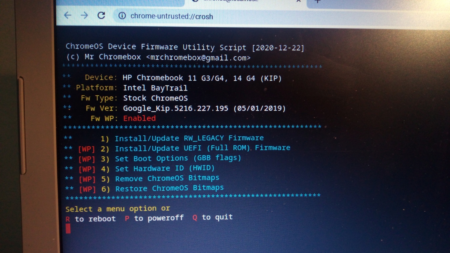 HP Chromebook won't boot after firmware · Issue #146 · MrChromebox ...