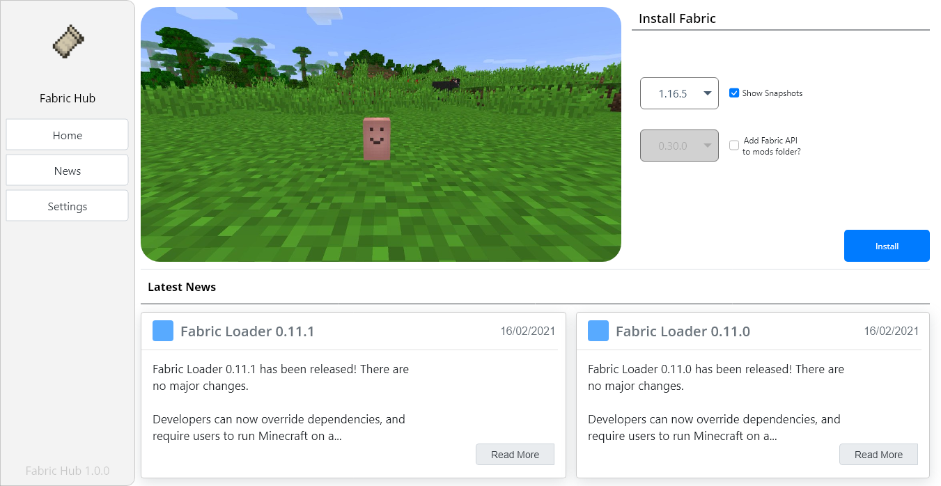 Proposal Fabric Hub A crossplatform java based desktop application