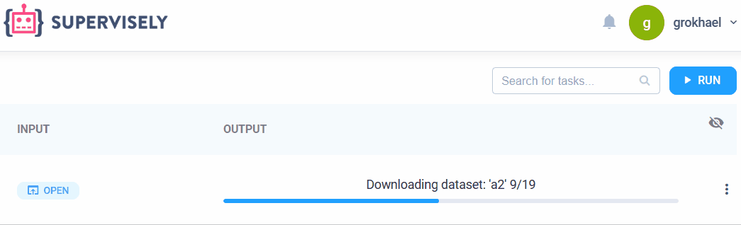 This is how progress bar might look like in the Workspace Tasks