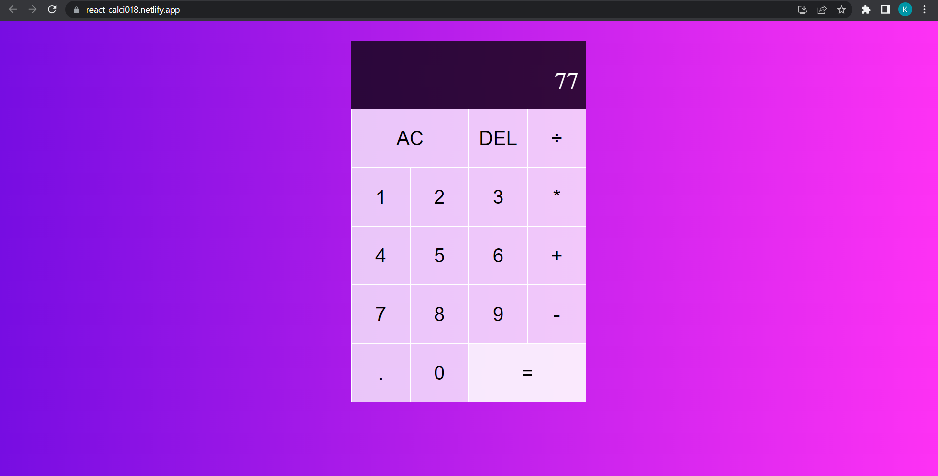 GitHub Karthikeyan018/ReactCalculator