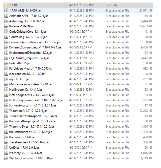 modlist