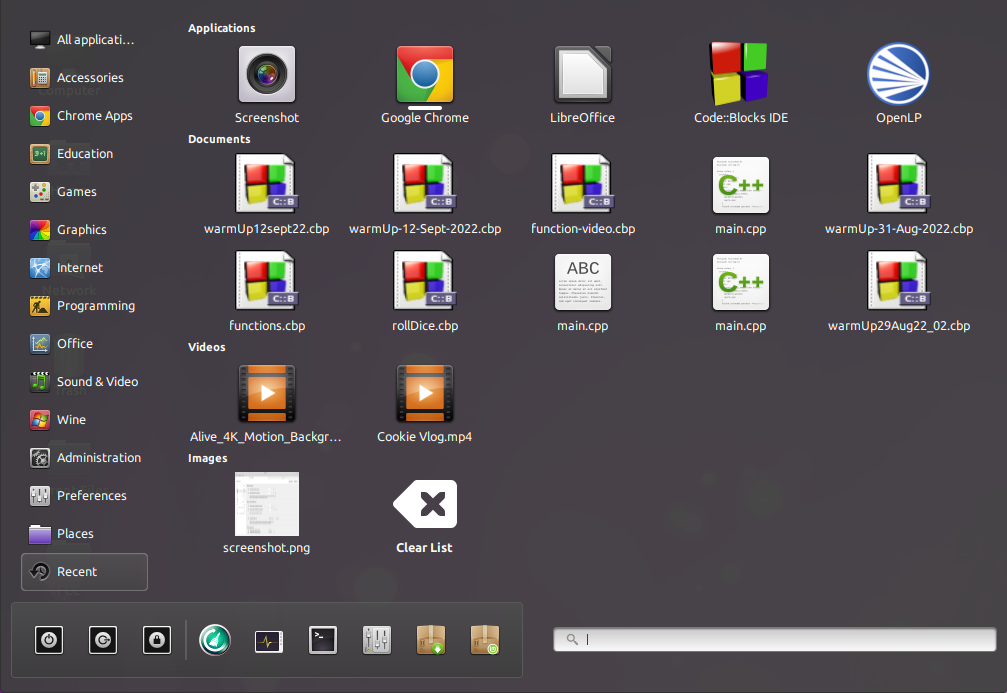 add "recently used apps" · Issue #11163 · linuxmint/cinnamon · GitHub