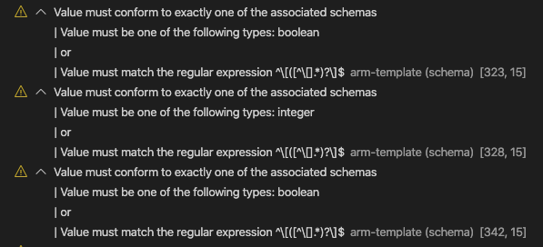 Tighten up schema related warning messages · Issue #623 · microsoft ...