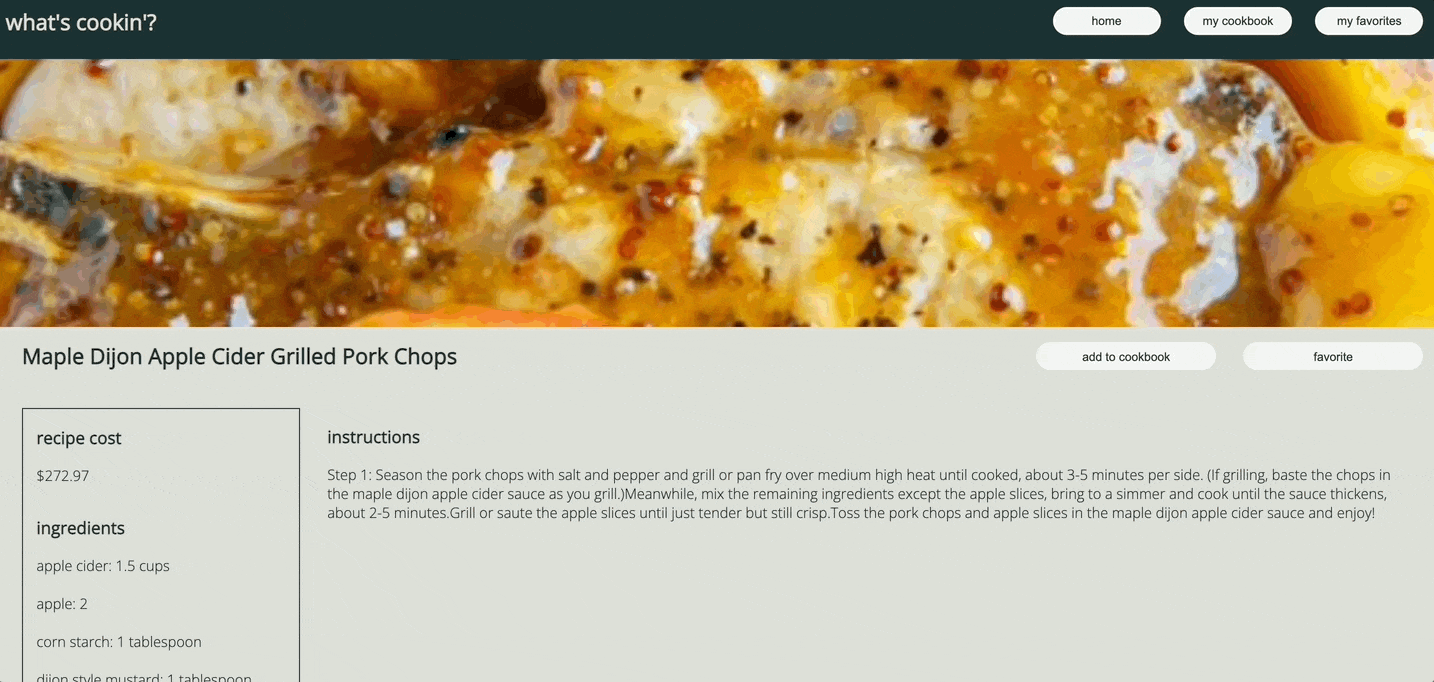 GitHub - aliroemhildt/whats-cookin