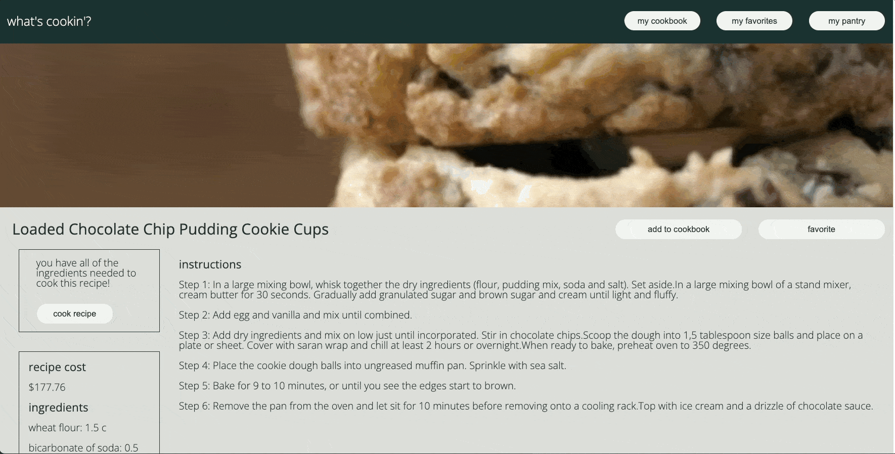 GitHub - aliroemhildt/whats-cookin