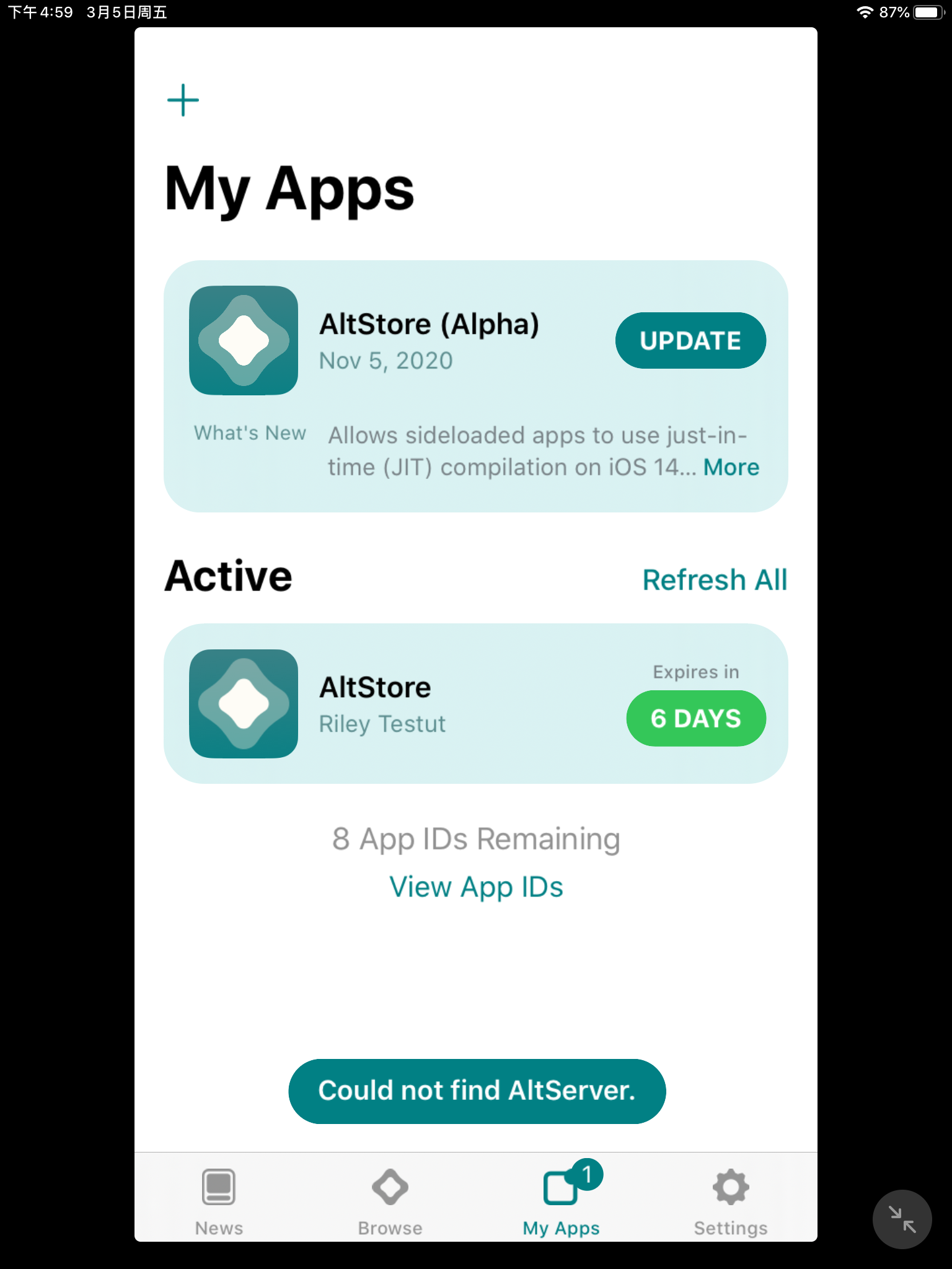 The biggest problem with altstore is that it doesn't fit the iPad