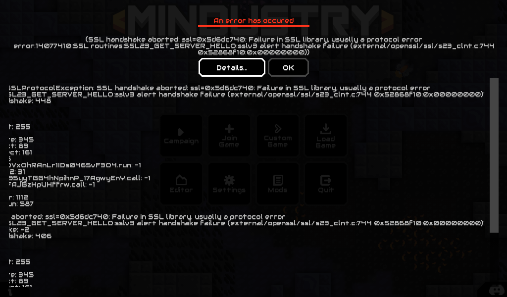 Errors since 124 · Issue #4625 · Anuken/Mindustry · GitHub